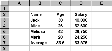 spreadsheet
